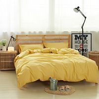 Комплект постельного белья Вальтери Лён с хлопком Желтый LE-07
