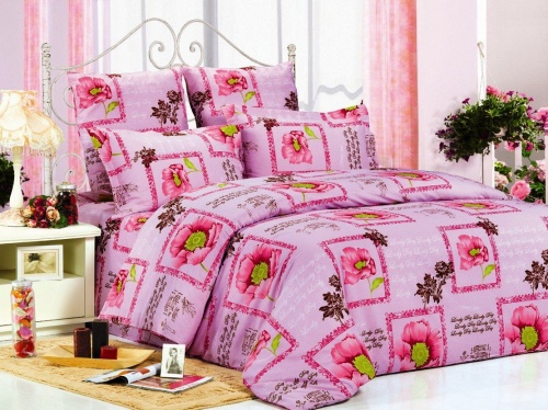 Комплект постельного белья Сайлид Поплин Розовый A-99
