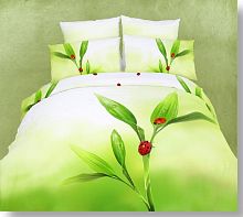 Комплект постельного белья Фамилье Сатин Зеленый RS-43