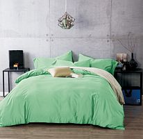 Комплект постельного белья Вальтери Сатин Зеленый LS-10
