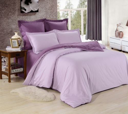 Комплект постельного белья Вальтери Сатин Фиолетовый LS-11
