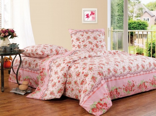 Комплект постельного белья Сайлид Поплин Розовый A-123